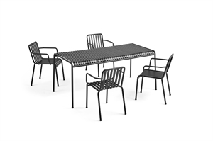 HAY Palissade Havemøbelsæt - Table 170 x 90 cm + 4 x Armchair